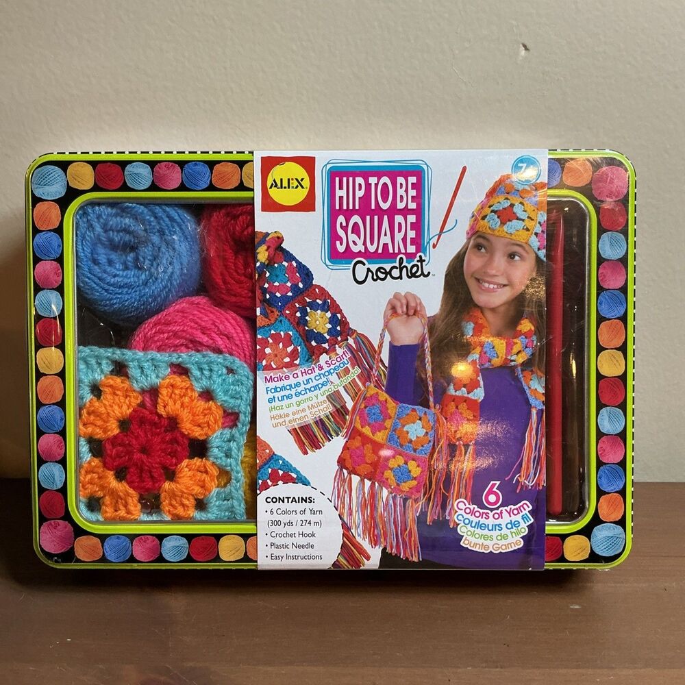 Alex Hip To Be Square Crochet Kit New